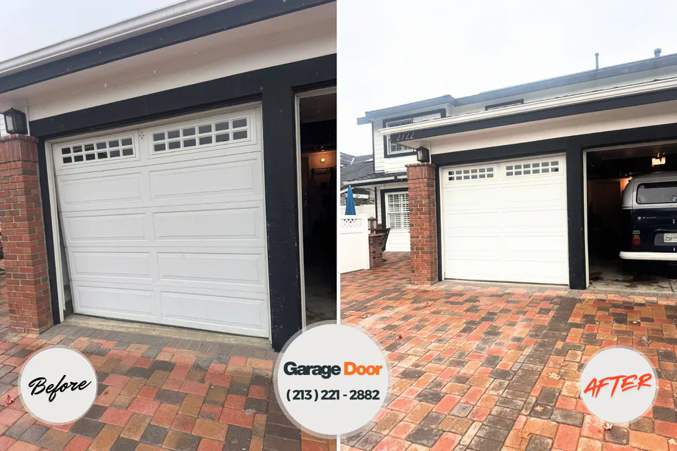Before and after: garage door opener repair Kootenai, ID